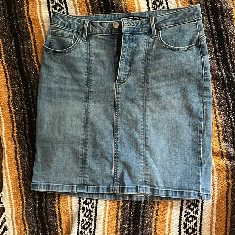 Lee Rider Shape Illusions Denim Slim Fit Midi Skirt